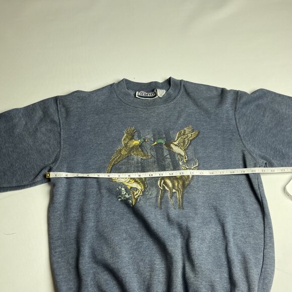 VTG Court CLUB Animal Hunting fishing forest Print graphic Sweatshirt Men’s sz S - Picture 8 of 16